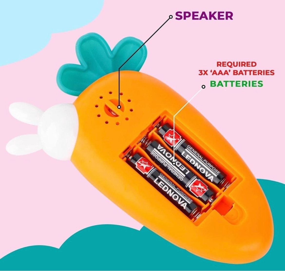 Carrot/Radish Style Baby Cell Phone Toy With Light & Various Music Sounds160-image-29