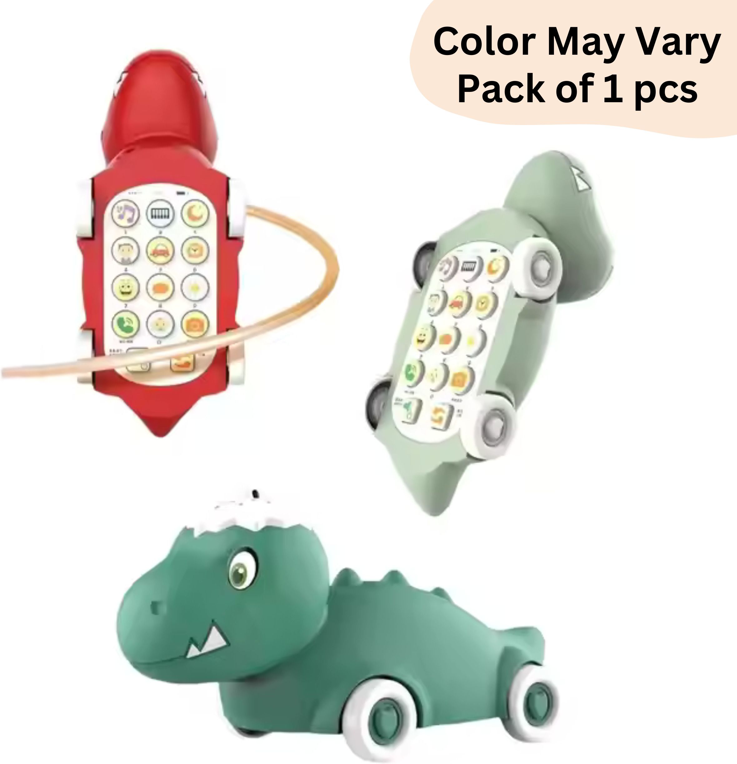 Dino Mobile Children Phone Sounds Learning Toys-Color May Vary, Pack of 1 pcs-image-15