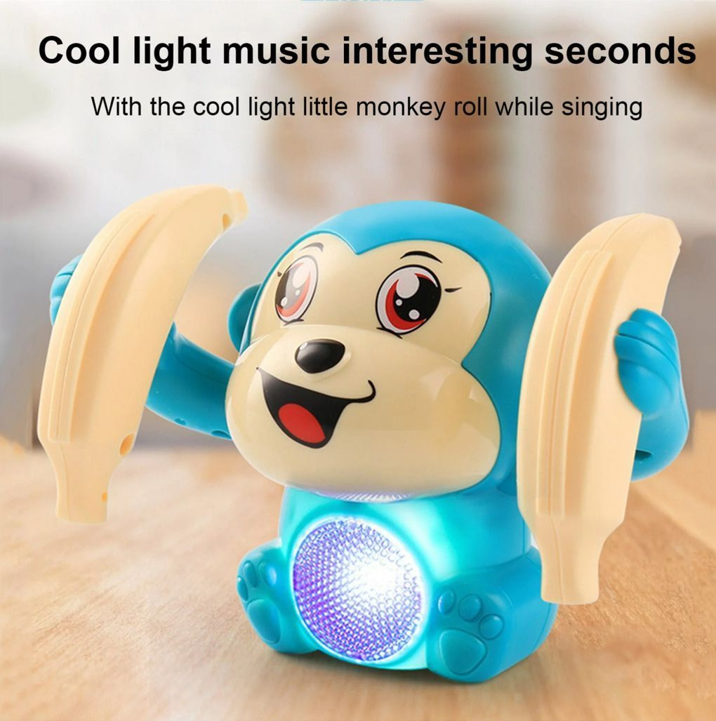 mayacraft Banana Dancing Monkey Toy Rolling tumbling with Bright LED Lights & Sound-picture-48