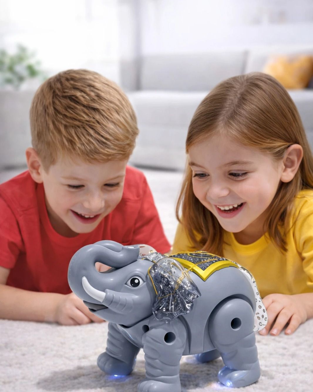 Musical Elephant Toy with Moving Trunk & Flash Lights for Toddlers-image-8