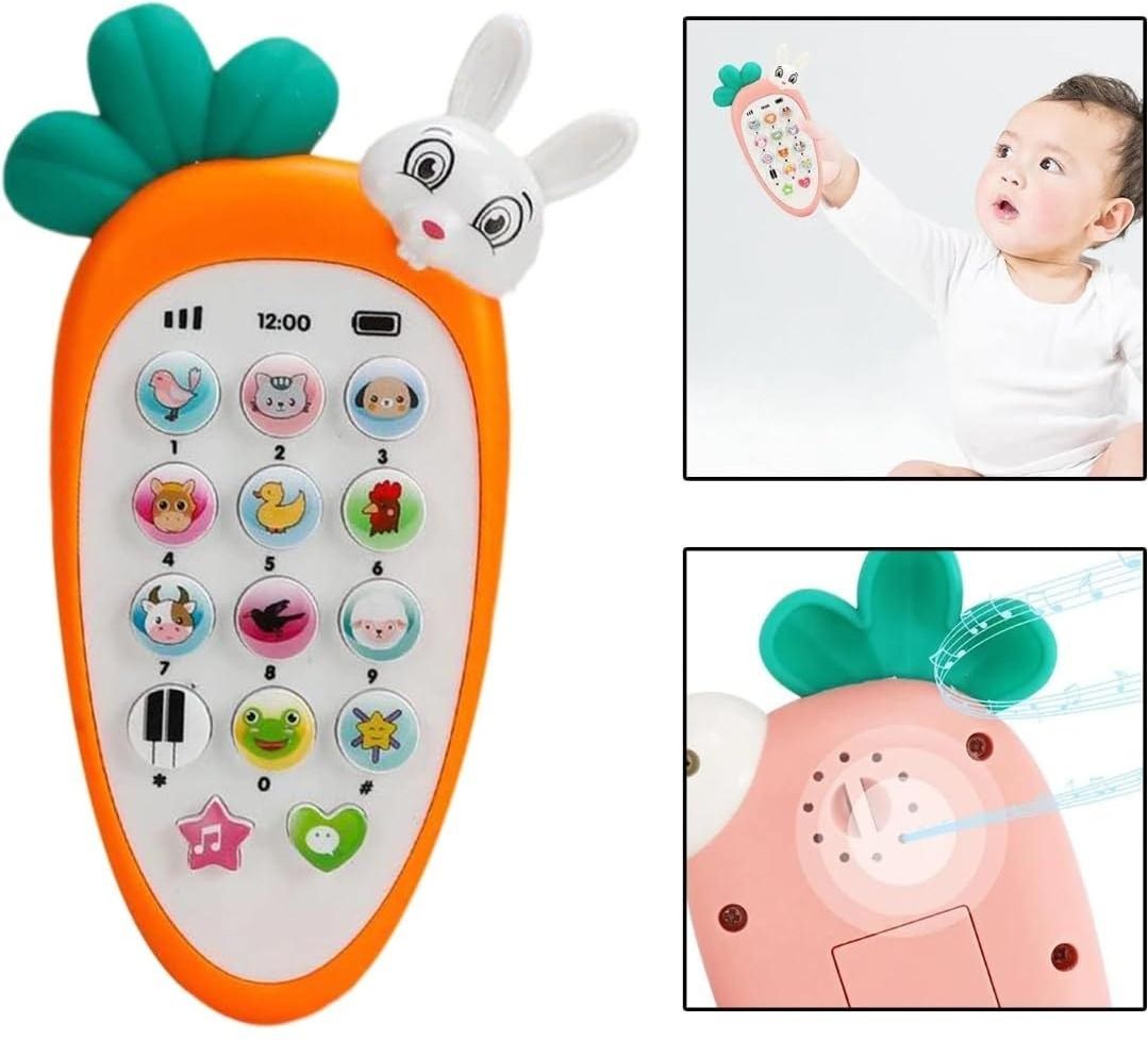 plus shine Rabbit Phone Mobile Smart cell-Phone Toy Musical Sound & Light Battery Operated-picture-40