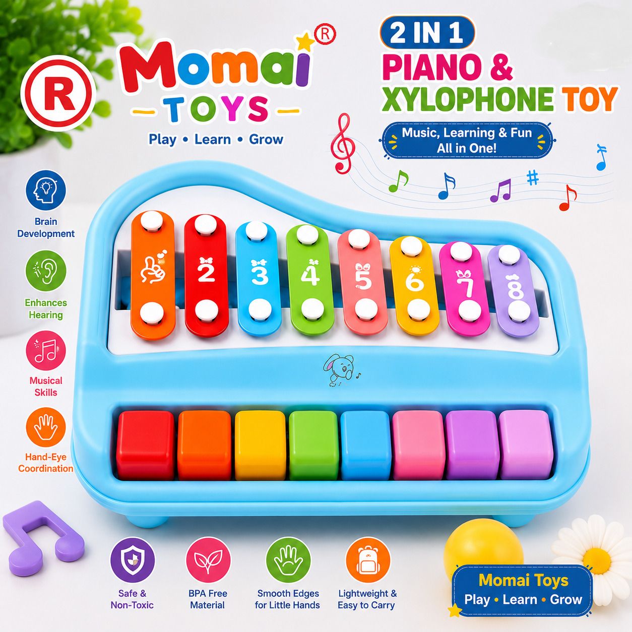 Melody Keys Piano Xylophone Kids Musical Fun Piano-image-38