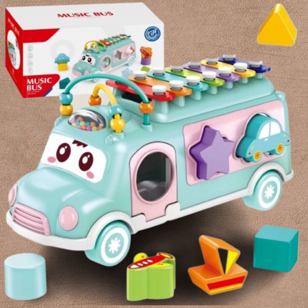 kidsdreams Interactive Shape Sorter Bus with Musical Xylophone for Toddlers-picture-47