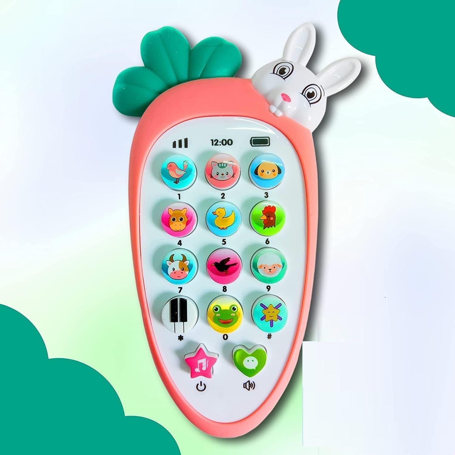 ragiluxe Rabbit Face Cell Phone Toy for Kids Musical Mobile Toy for Kids-picture-18