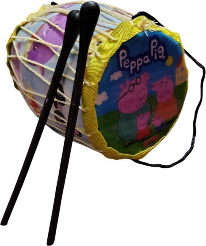 satgurutoys Musical Plastic Dholak Toy for Kids with 2 Sticks | Perfect for Gifting-picture-19