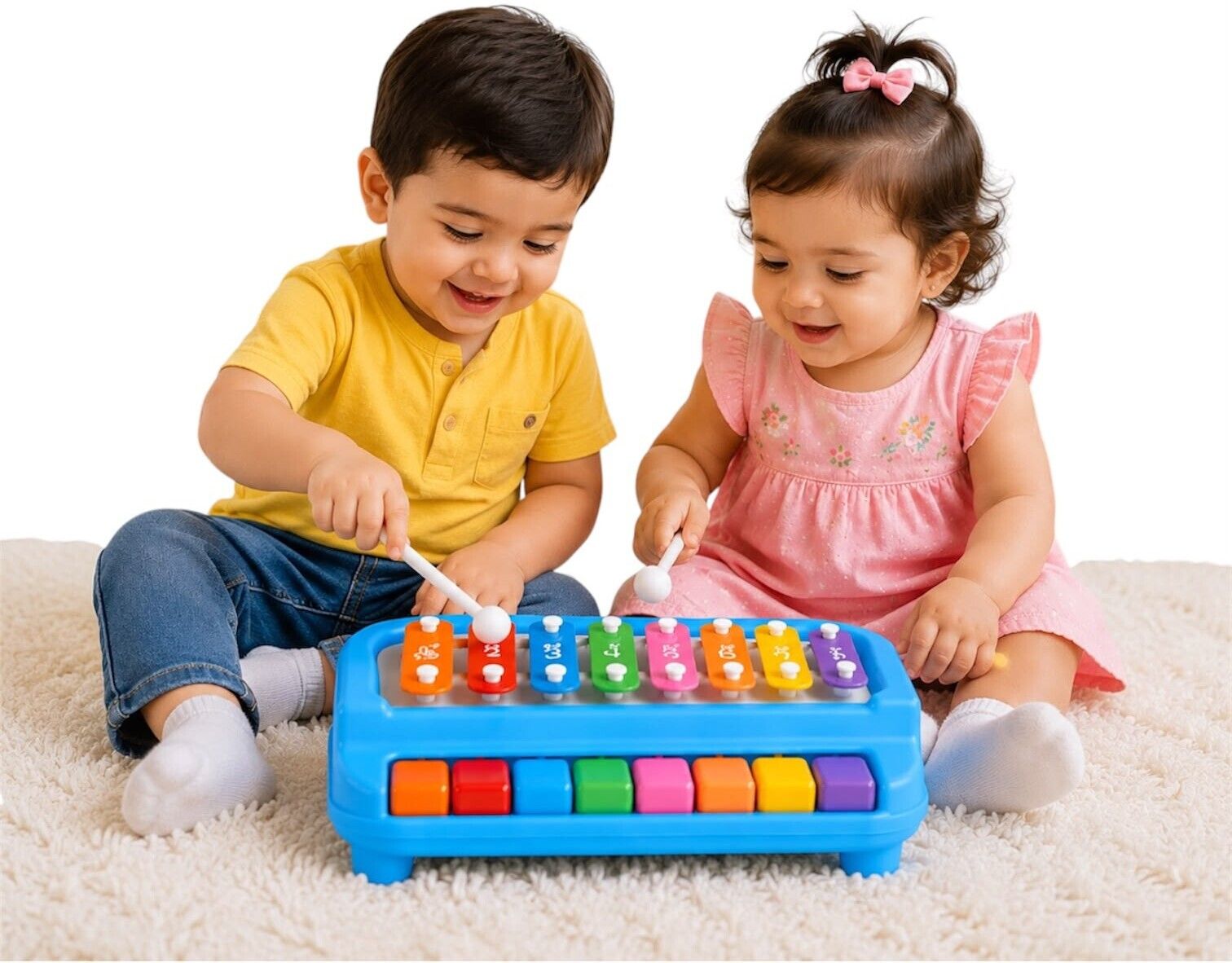KIDS MUSIC LEARNING INSTRUMENT TOY | 8 KEY PIANO XYLOPHONE WITH STICKS-image-17