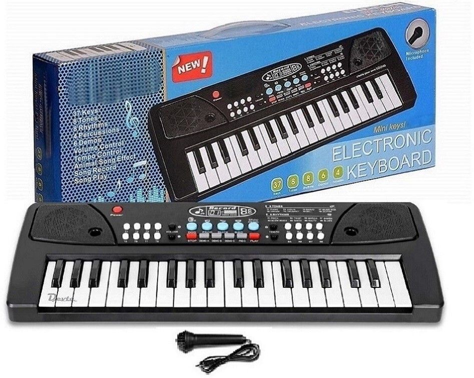 Kids Piano Keyboard, Piano for Kids with Microphone Portable Electronic Keyboards for Beginners 37 Keys Musical Toys Pianos for Boys Girls 3-12 Ages