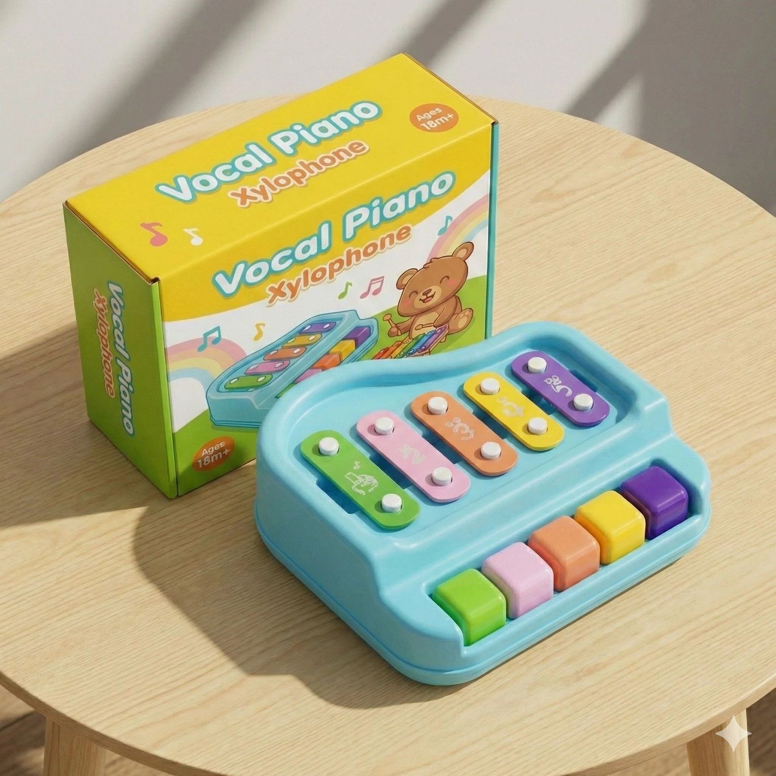 safamarwah 2-in-1 Piano & Xylophone | Battery-Free Music Toy for Kids-picture-12