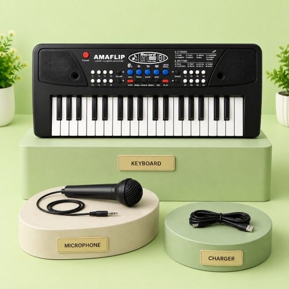 niyamat Electronic Musical Keyboard with Microphone USB Charging and Learning-picture-18