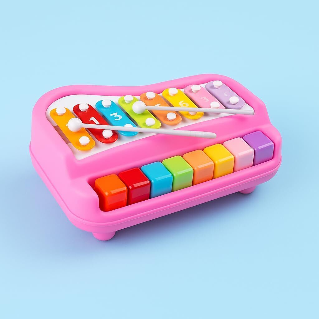 Xylophone Musical Toy for Kids 2+ Years, 8-Key Instrument with 2 Mallets-image-30