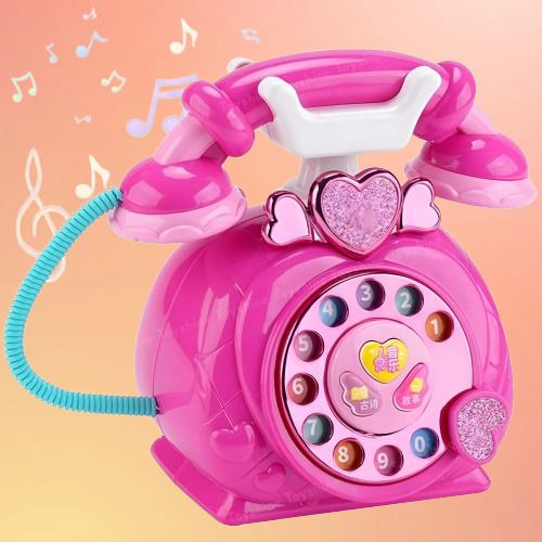 Girls Toy Telephone Pink With Music Light Kids Pretend Play Phone Toy-image-23