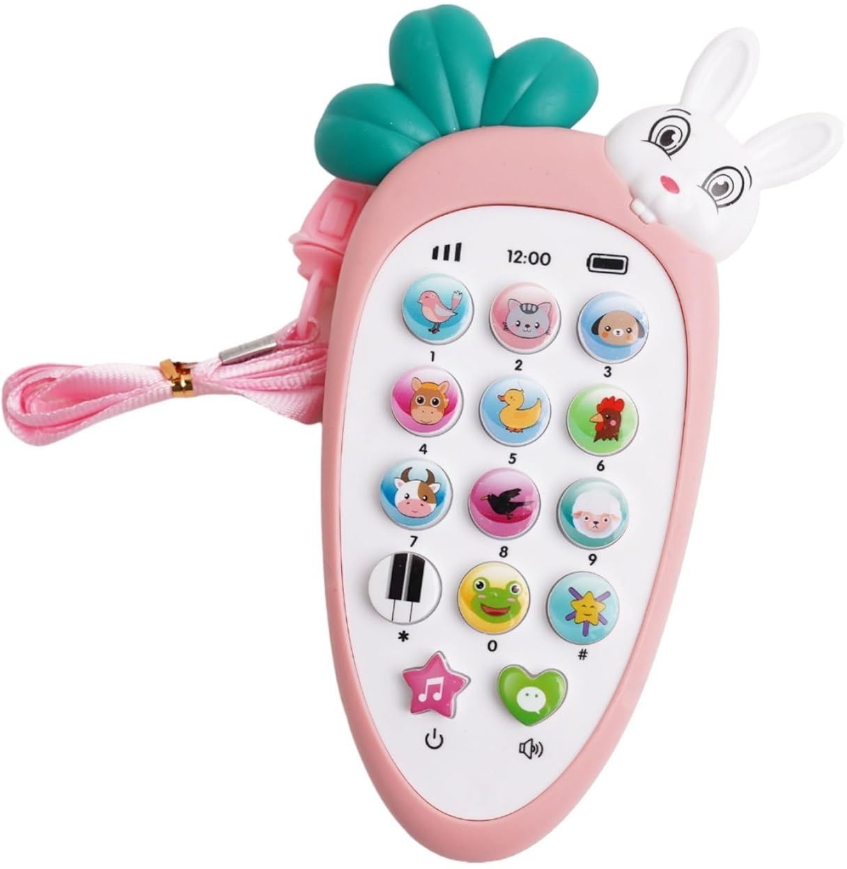 rabbit mobile for kids to play with lights & music (multicolor)