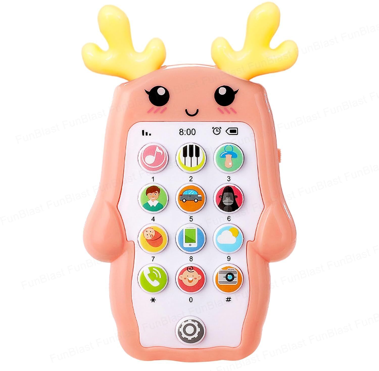 funblast Musical Phone Toy, Cartoon Mobile Phone with Light & Sound for Kids-picture-6