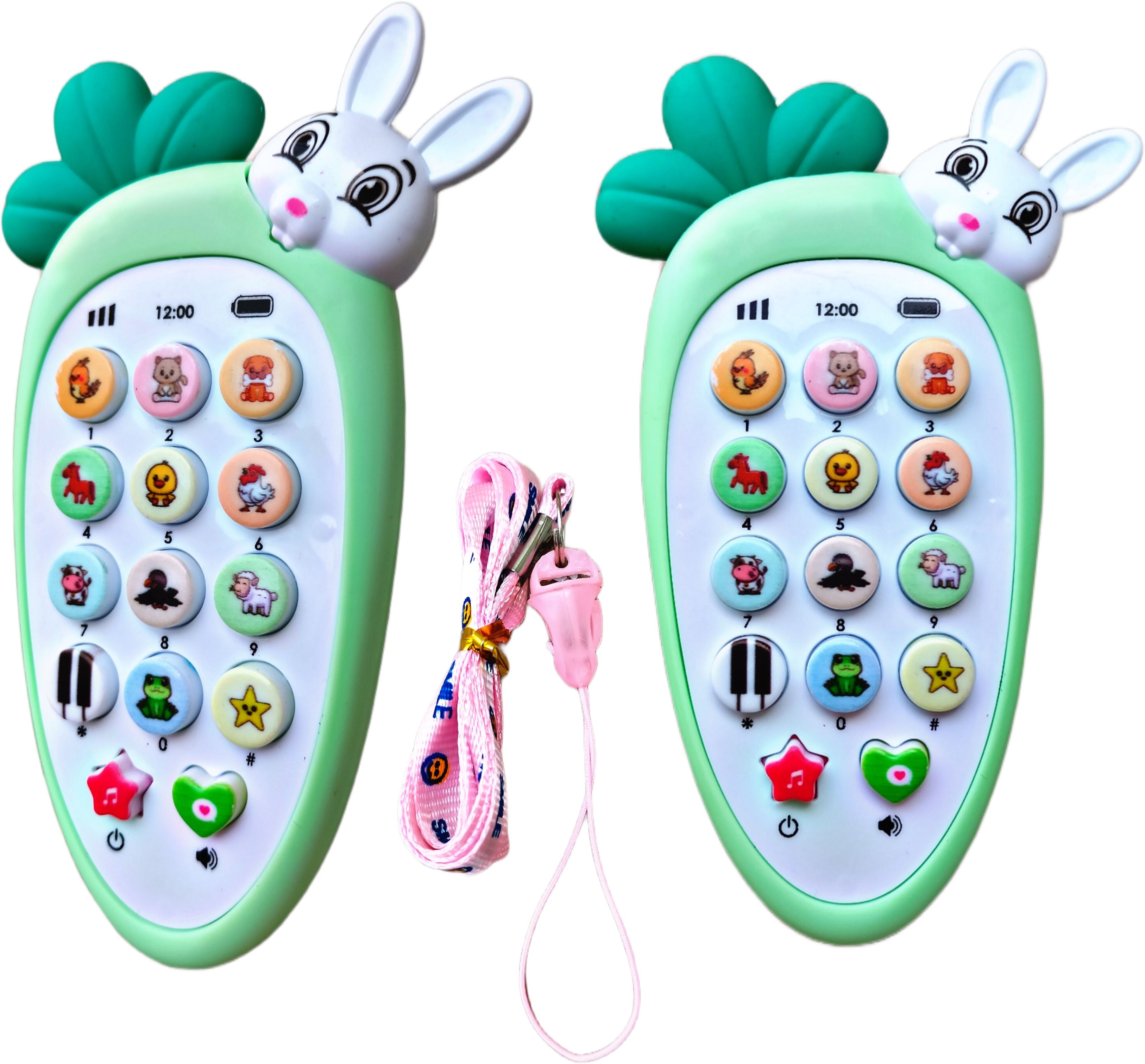 Musical Cell Phone Mobile Toy for Kids with Music, Ringtones, Lights (Green)-image-45