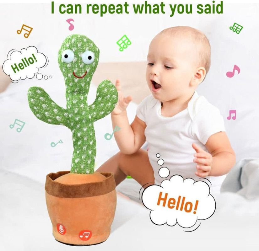 haulsale Dancing Talking Cactus Plush Toy, Wriggle, Singing, Repeats What You Say-1156-picture-32
