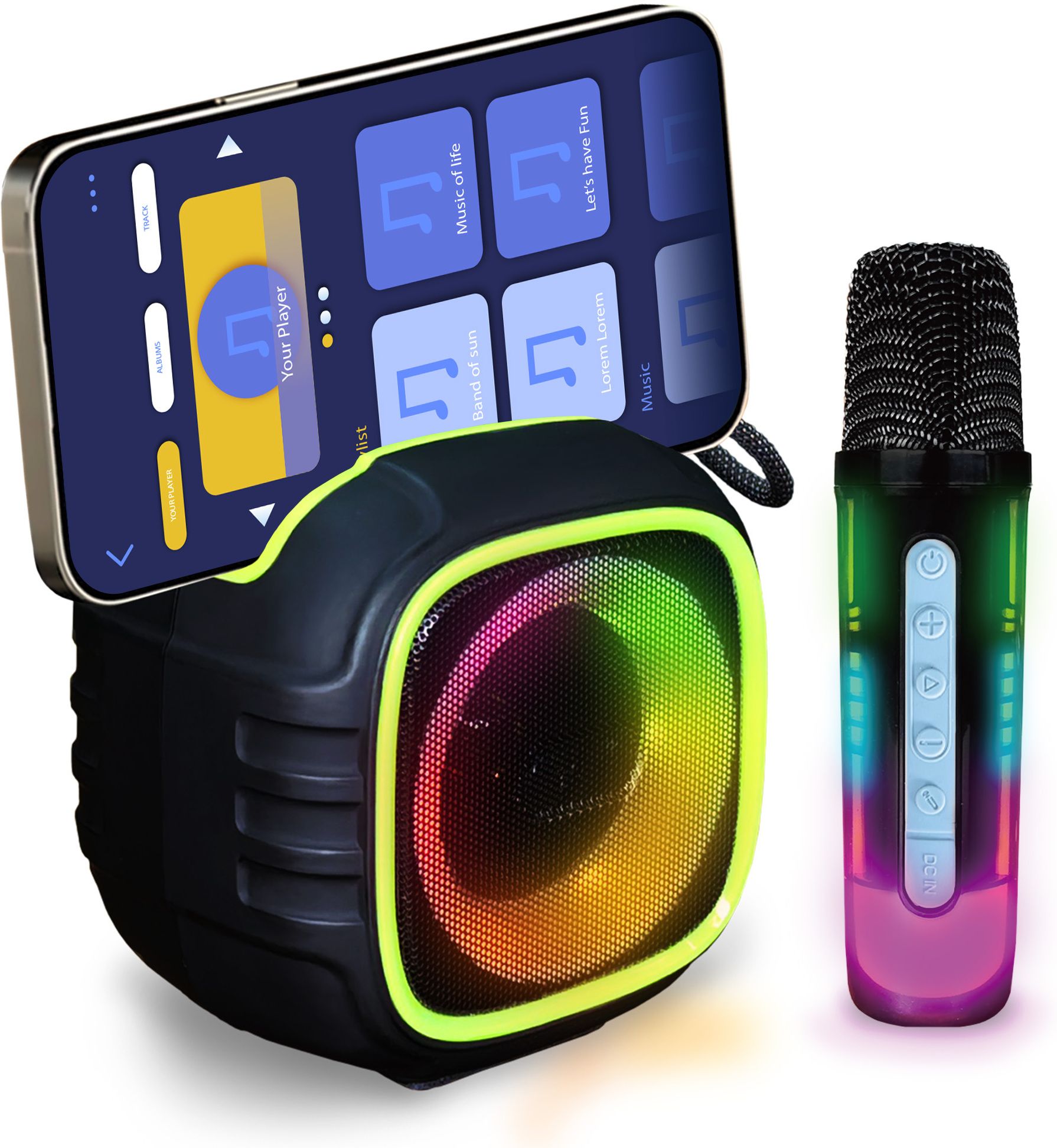 wembley Karaoke Speaker with Wireless Mic & Phone Holder-picture-12
