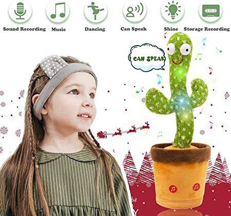 haulsale Dancing Talking Cactus Plush Toy, Wriggle, Singing, Repeat What You Say-503-picture-24