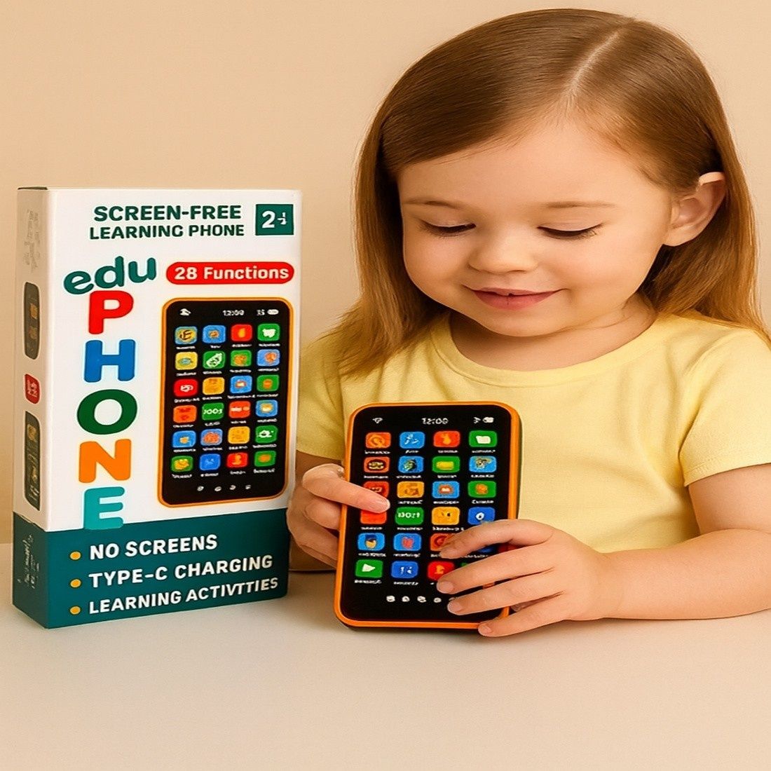 sdms Educational Phone Toy for Kid 24 Modes Talking Smart Phone Toy Rechargable-picture-19