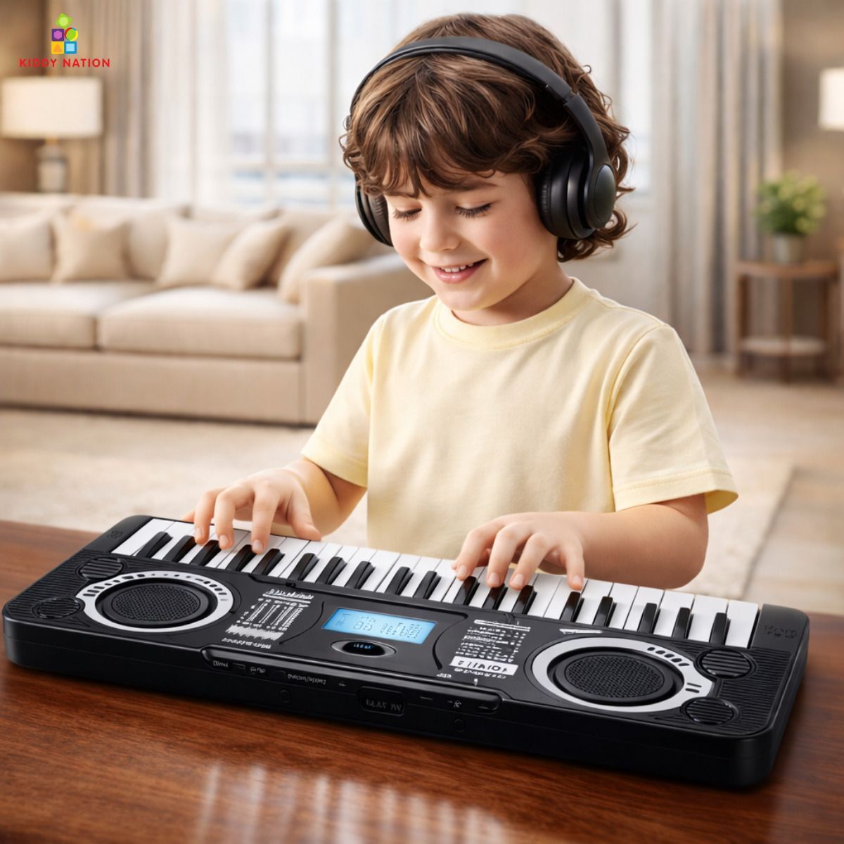 37 Keys Portable Piano Keyboard Toy for Kids with 37 Tunes|Plug & Play / Battery
