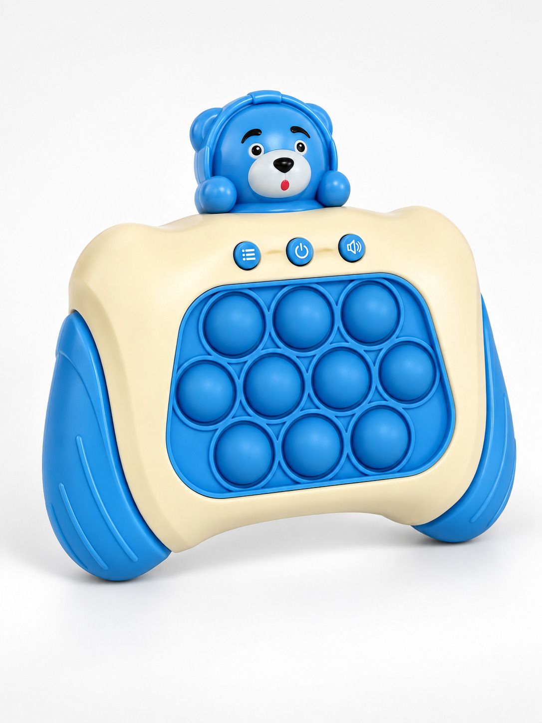 stemleys Fast Push Pop It Bear Electronic Game Blue Light Sound 4 Modes Kids Toy Age 3+ Y-picture-24