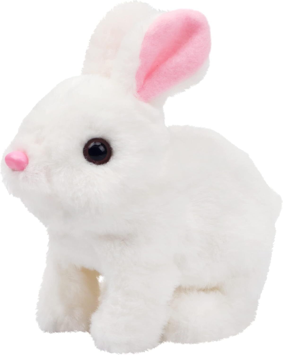 Walking Bunny Rabbit Toy with Sounds Jumping Rabbit Wiggling Ears Mouth Nose - 7 cm-image-7