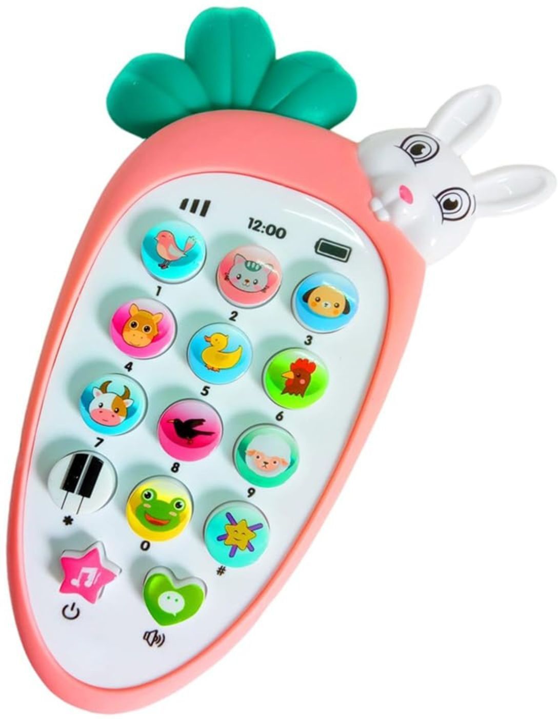 Carrot Style Baby Cell Phone Toy With Light & Sound-image-34