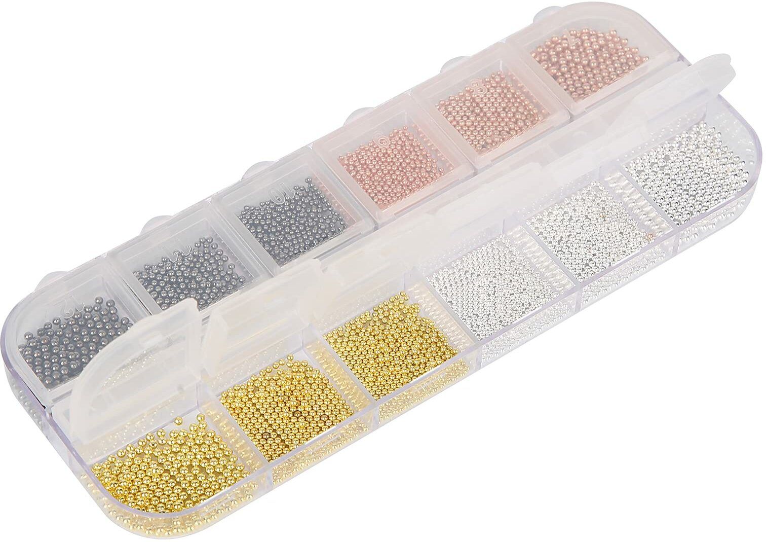 kira Nail Art Stone Box, 12 Grids Nail Art Diy Ball for Women - 07 (Pack Of 1)-picture-31