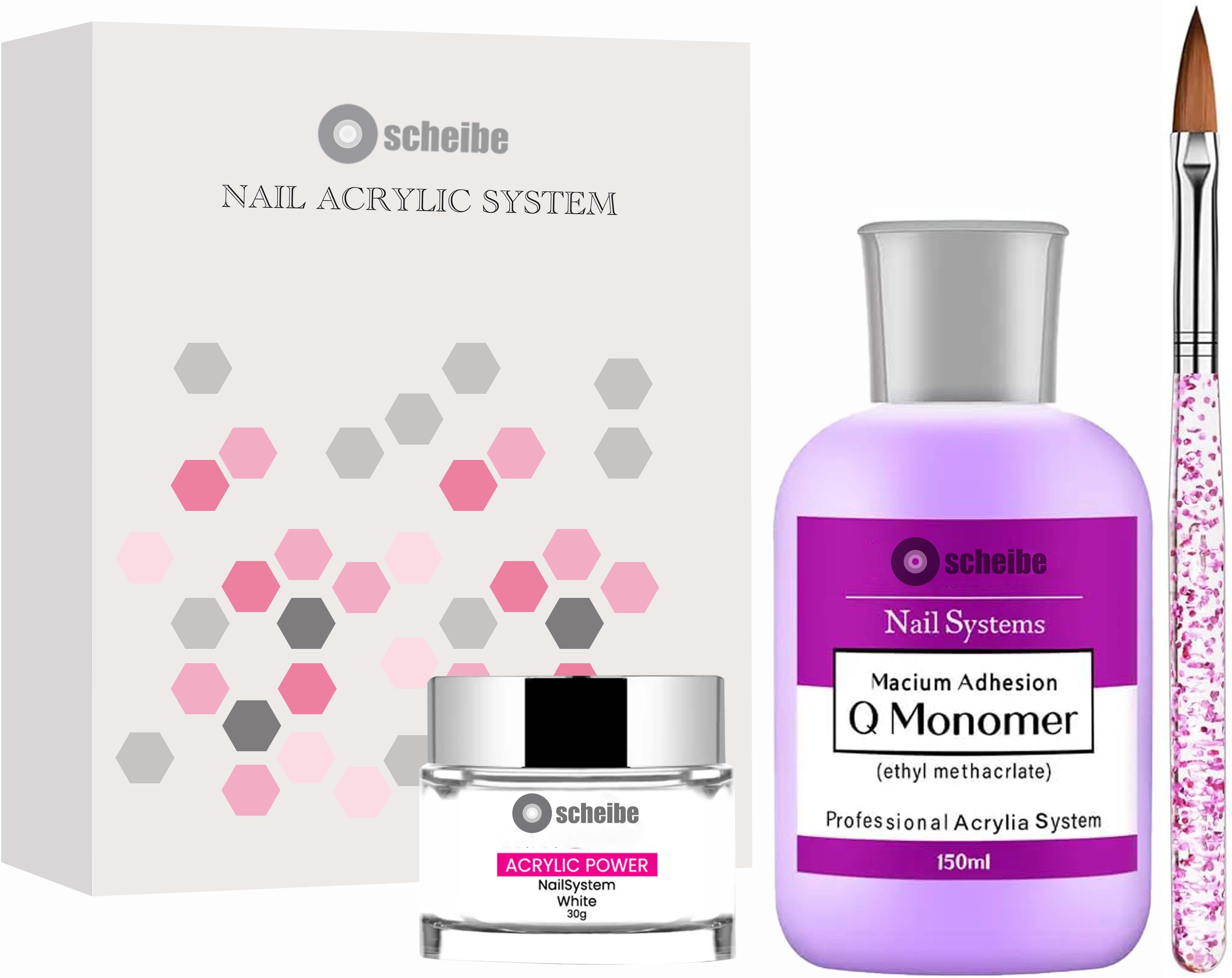 zehrvibe White Acrylic Powder, Monomer and 1 Nail Brush-picture-10