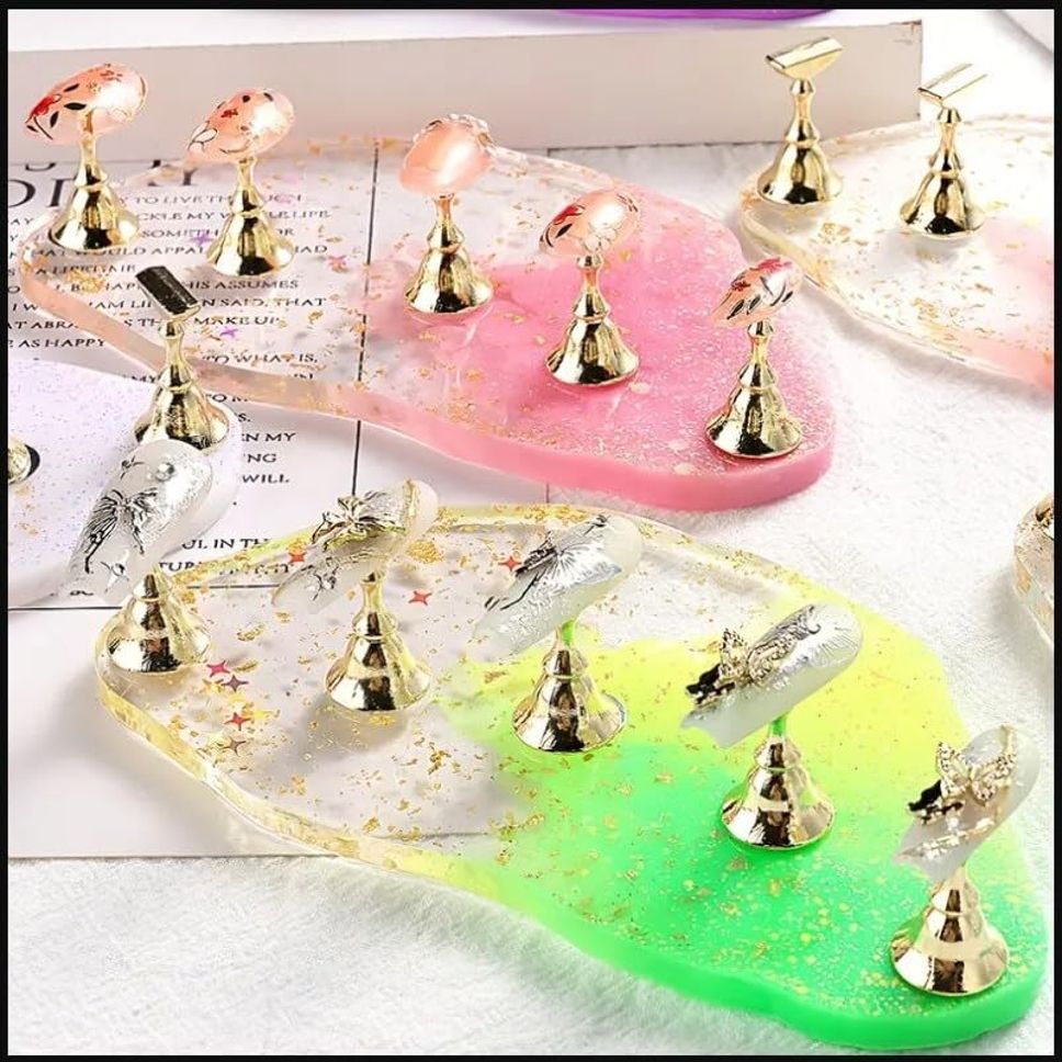 earthiva Nail Polish Display Stand Holder-5 Slots with Golden Holders-picture-22