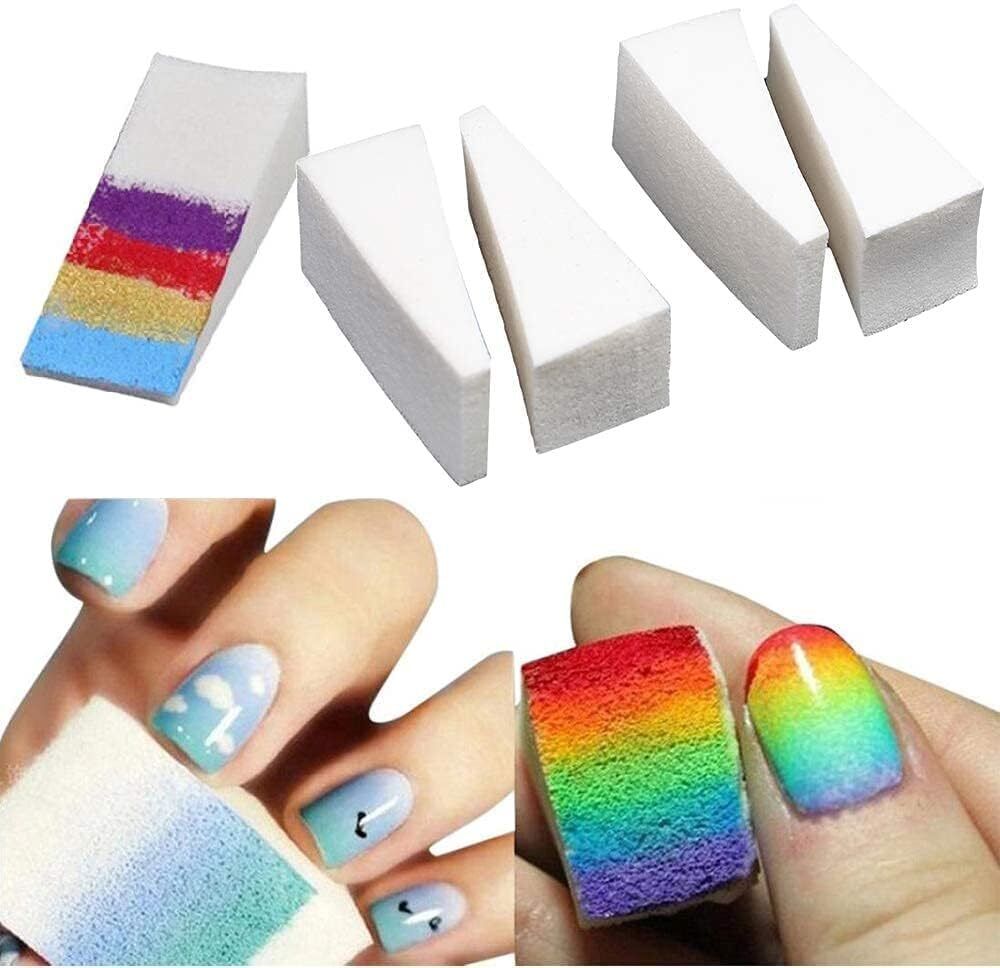 10 Pcs Gradient Nail Art Sponges for Ombre, Soft Reusable Nail Blending Sponge-image-11