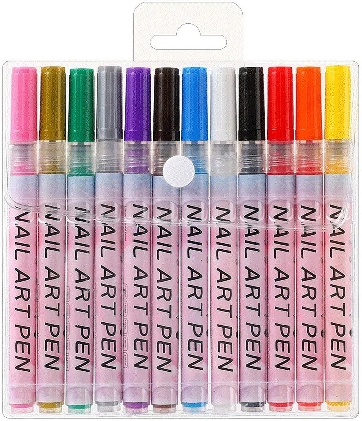 feelhigh 12pcs 3D Nail Art Pens Set, Nail Drawing Pen Manicure Polish Tools-picture-34