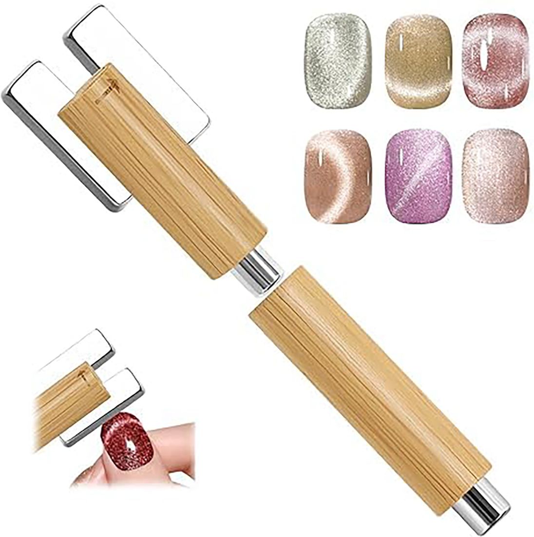 zehrvibe Cat Eye Magnet for Nails, Multifunctional Nail Art Magnet with Wooden Handle-picture-11