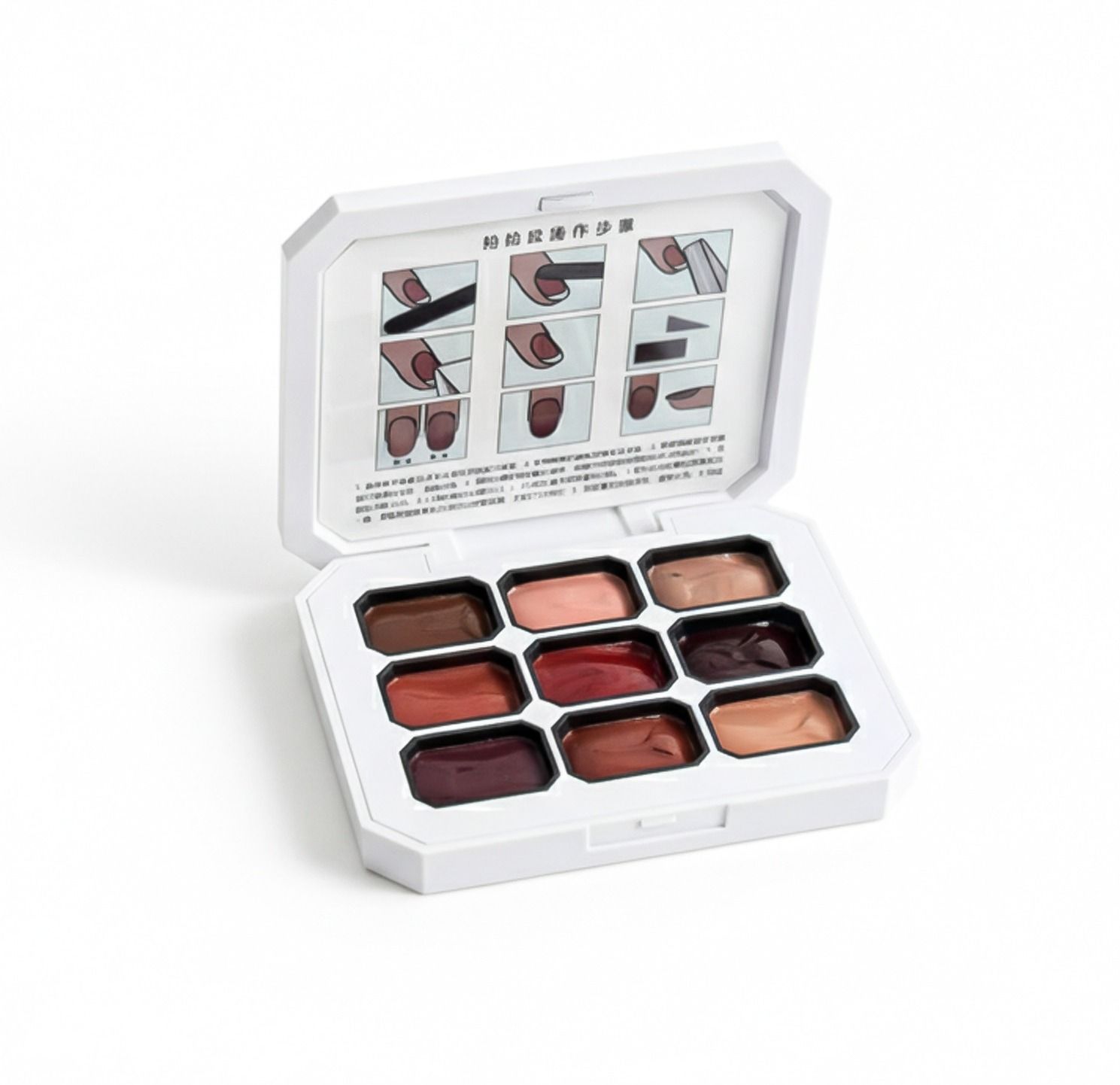 svulint Solid Cream GelPolish Set, 9 Colors Painting Gel Nail Polish Palette with Nail-picture-38