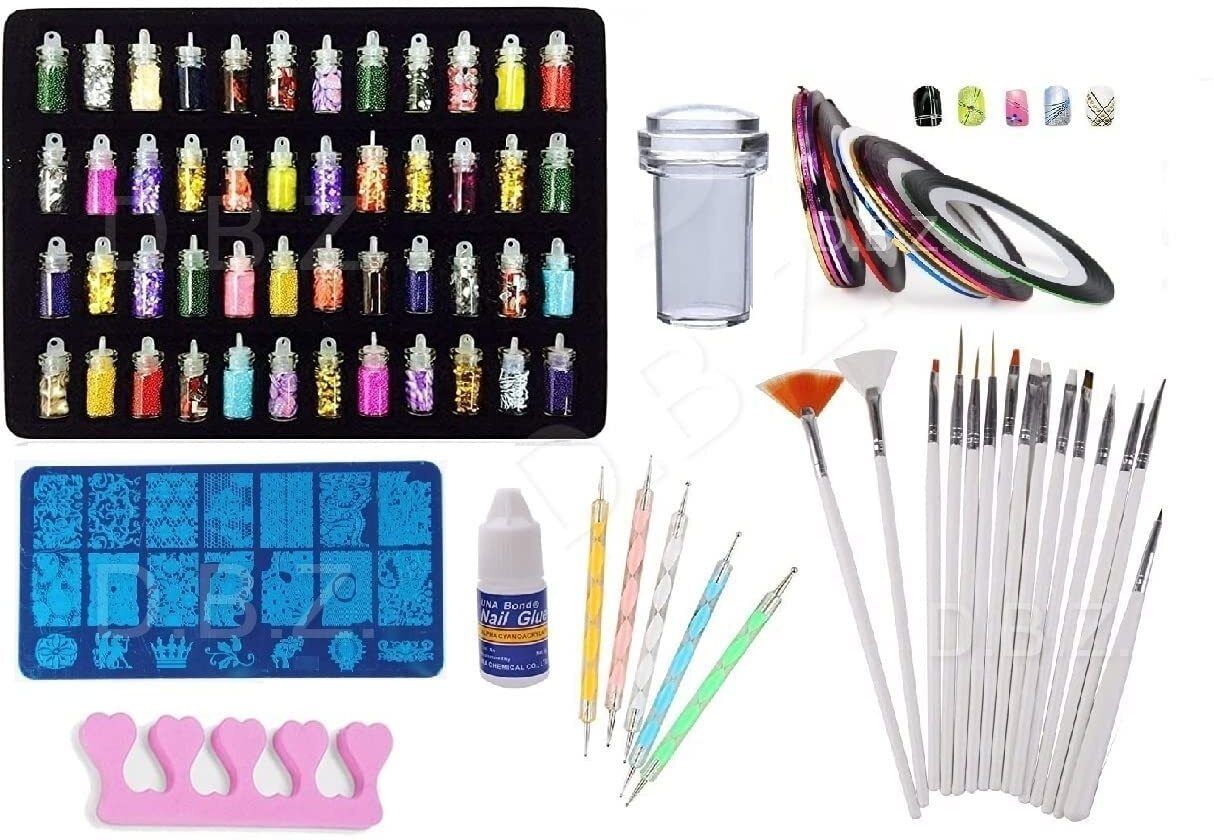 Nail Art Stamping Kit 1 Plates, Soft Nail Silicone Stamper & Scraper-image-30
