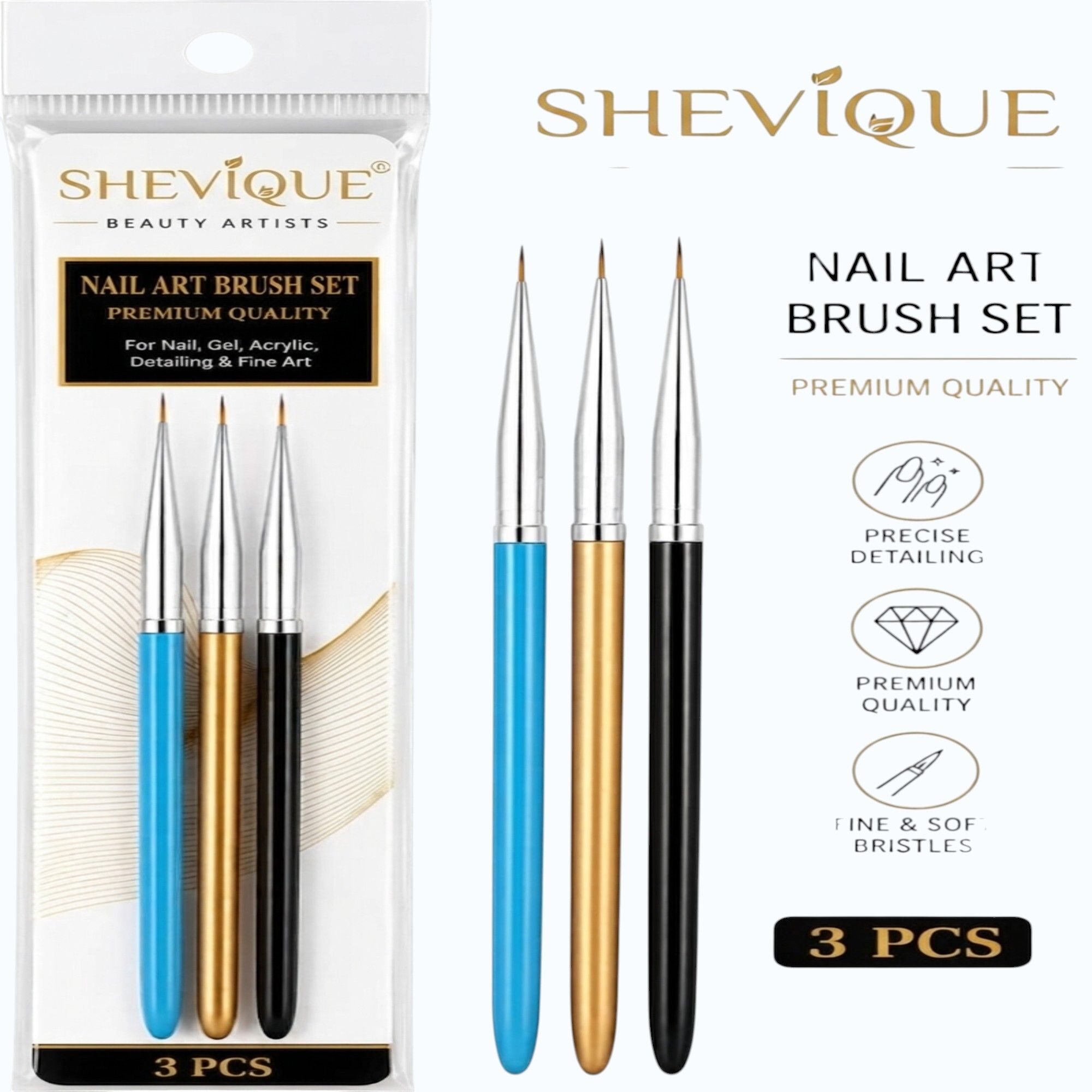 shevique 3 Pcs Nail Art Detail Brush Set for Drawing Lines and Patterns-picture-21
