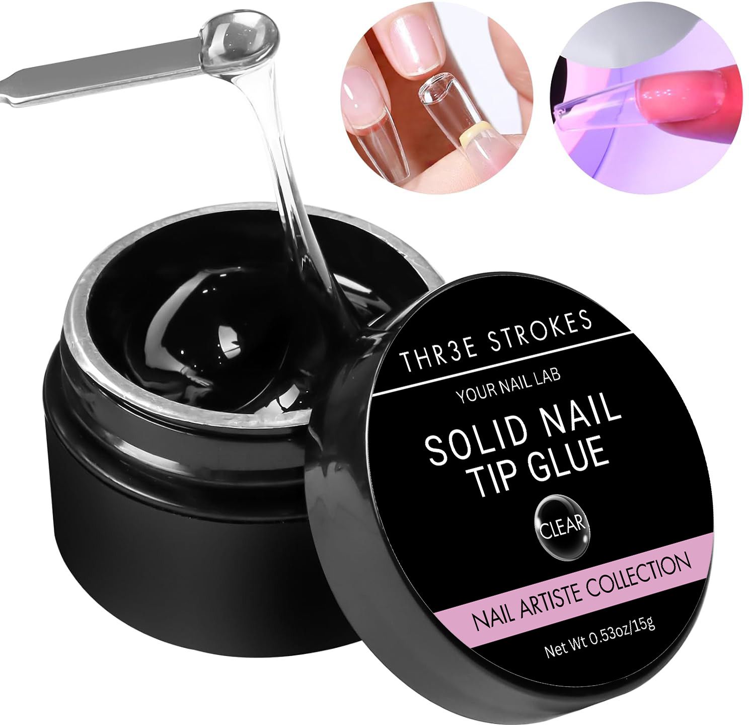 Nail Tips Glue Solid Gel Nail Glue Nail Bond Gel Non-Stick Hard Gel for Nail Art-image-42