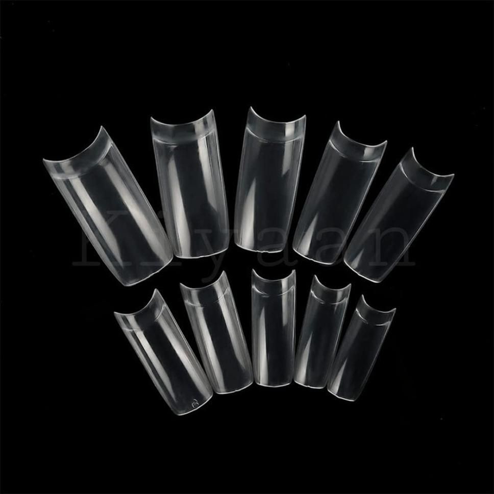 100PCS Clear False Nails Tips Half Cover Lady Style Acrylic Artificial Nail Art