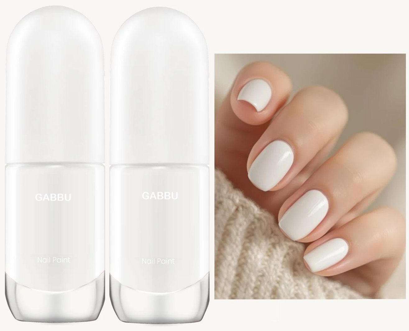 gabbu Long-Lasting, Chip Resistant, Quick Dry-White-picture-4
