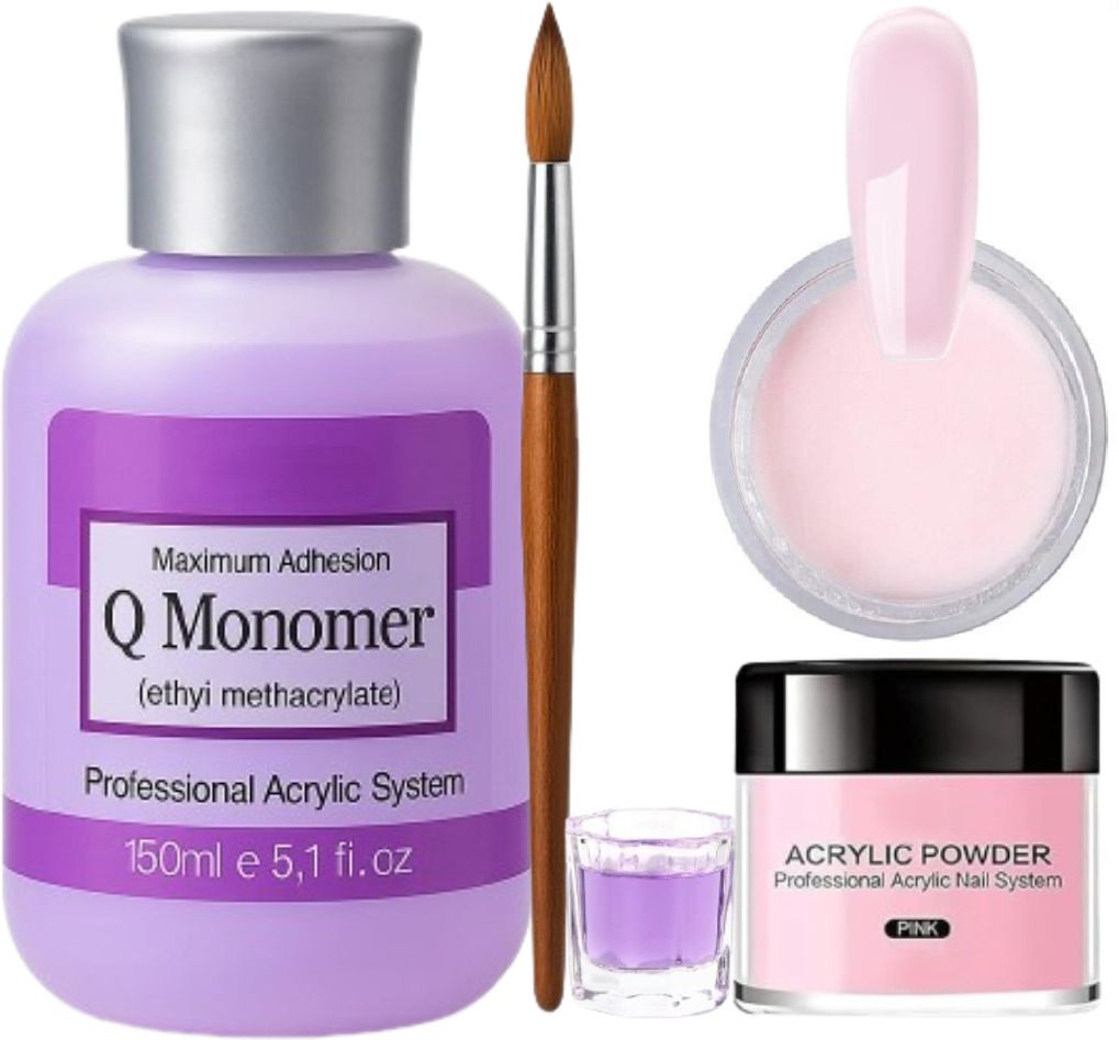 Nail Extension Kit Acrylic Powder & Monomer Set with Brushes DIY Nail Art Kit-image-43