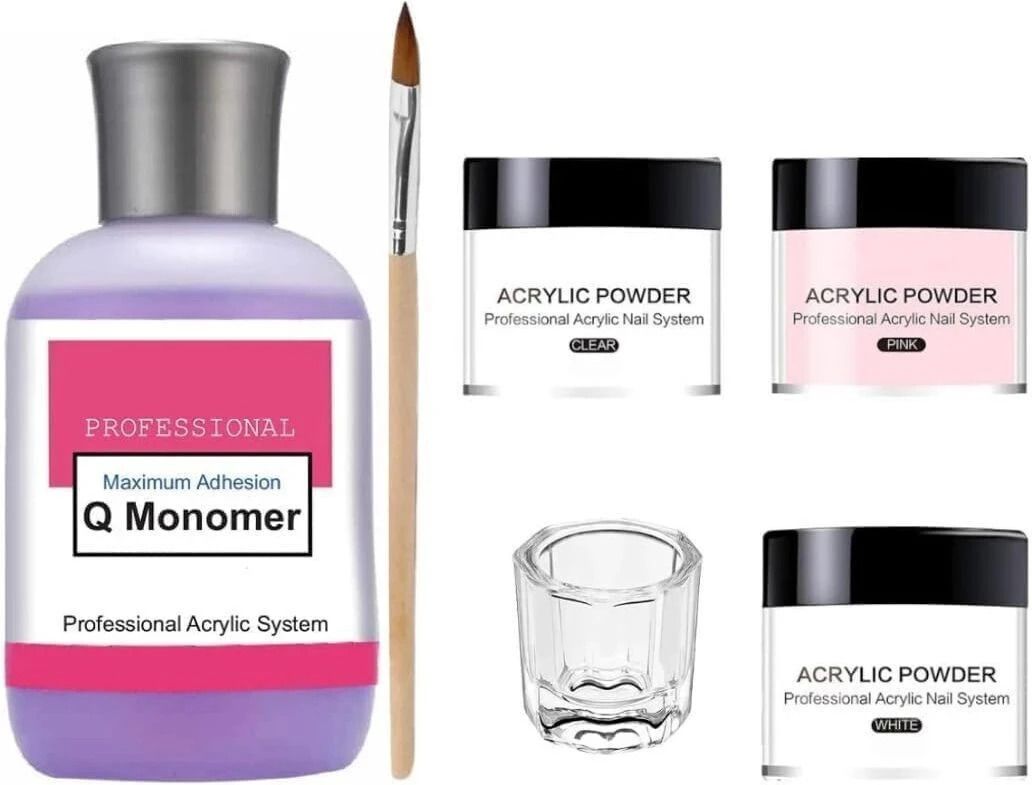 nailwind Acrylic Nail Extension Kit, Acrylic Powder x3, Monomer, Dappen Glass-picture-26