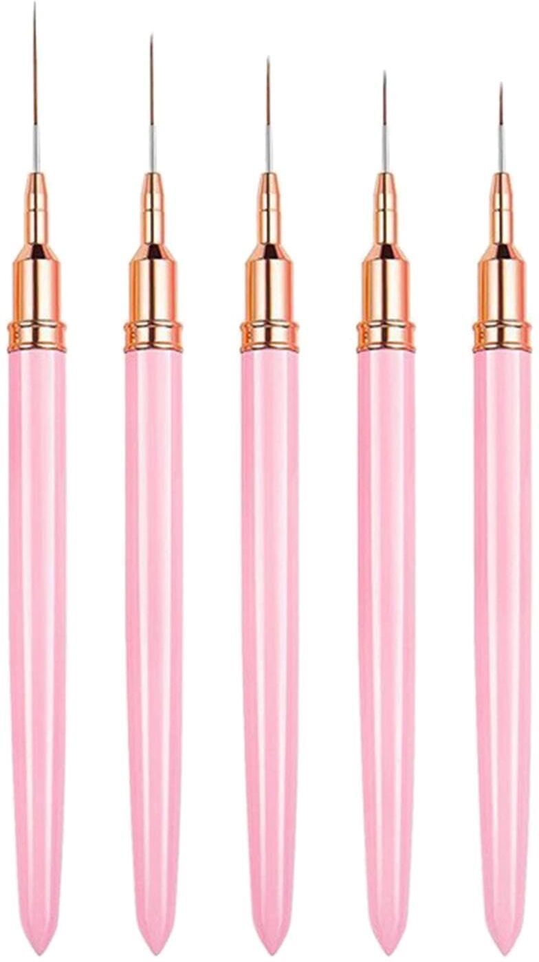 kira Nail Art Brushes, 5Pcs Super Fine Strip Brush Set for Long Line Thin Drawing-picture-14
