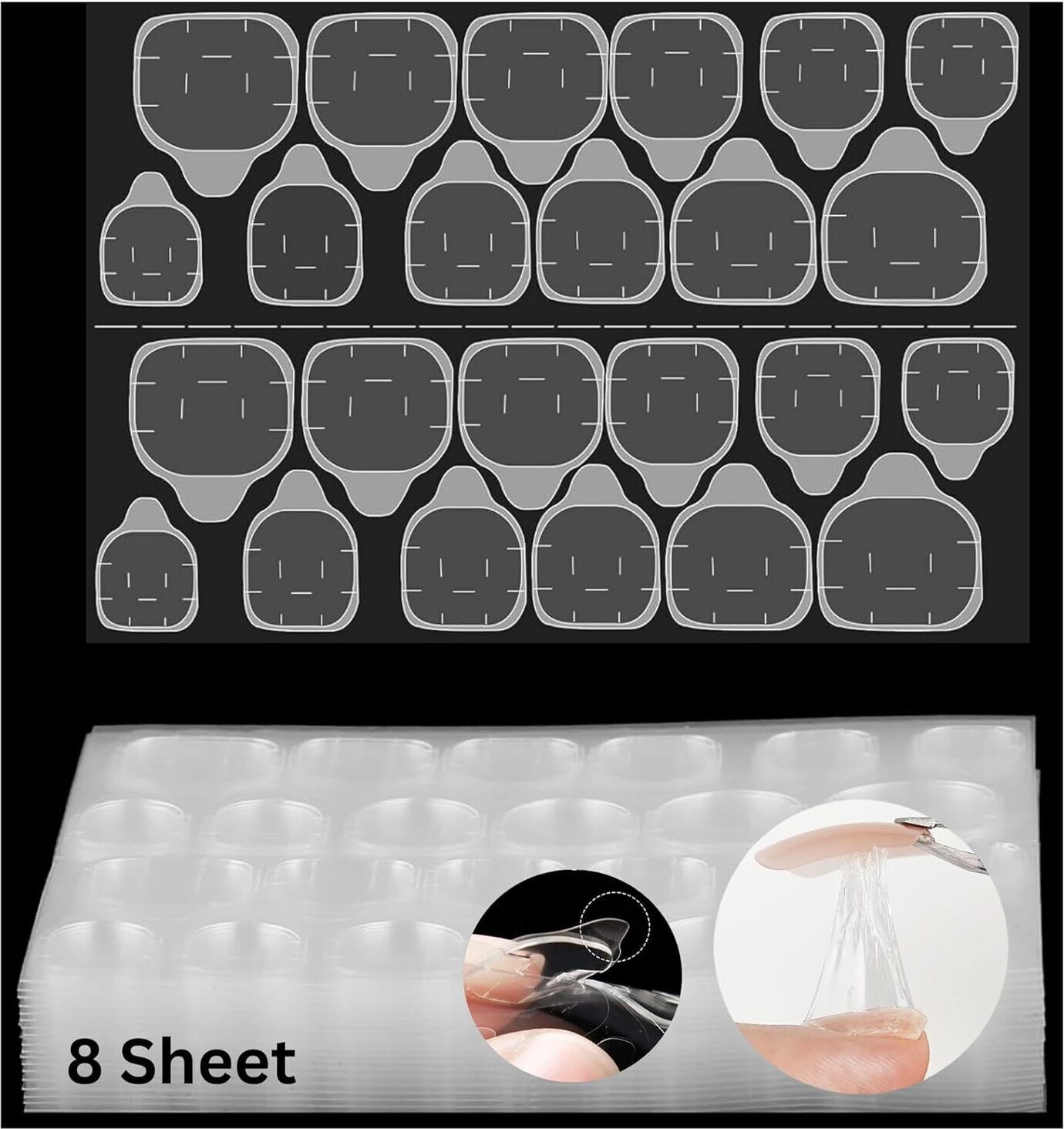 192 Double-Sided Nail Glue Tabs, Nail Glue & Nail Stickers for Nail Art