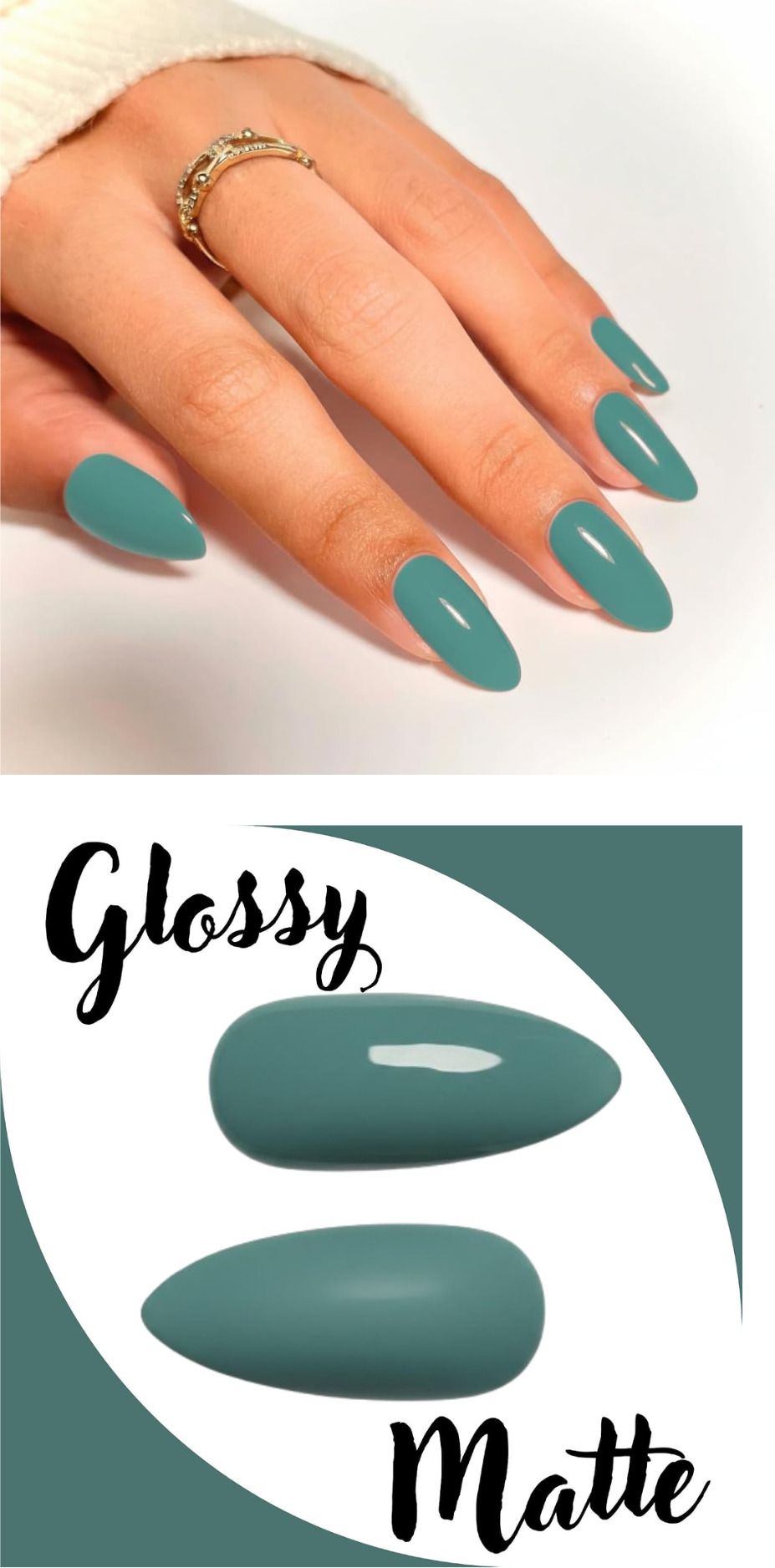 Teal Green Nail Polish 8 ml Long Lasting Quick Dry Gloss Finish-image-2