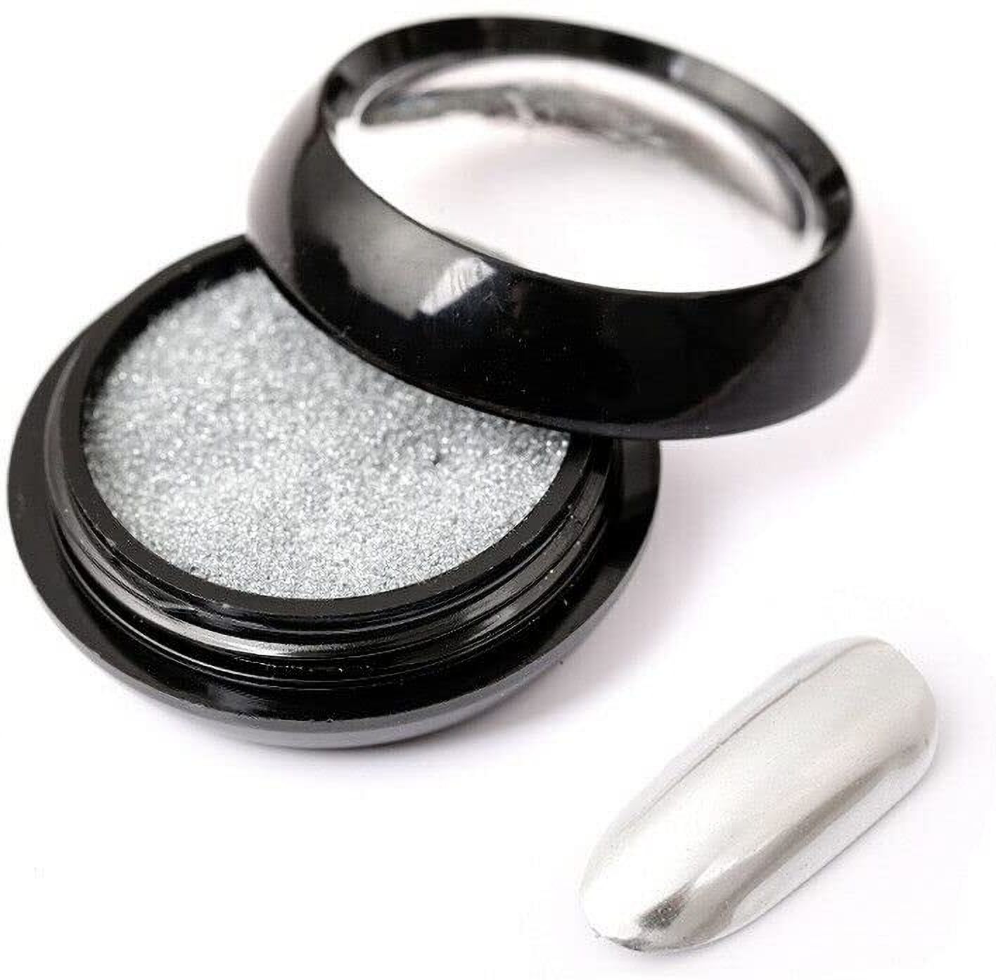 cypat Holographic Nail Powder for Nails Silver Unicorn Mirror Effect Glitter E-picture-0