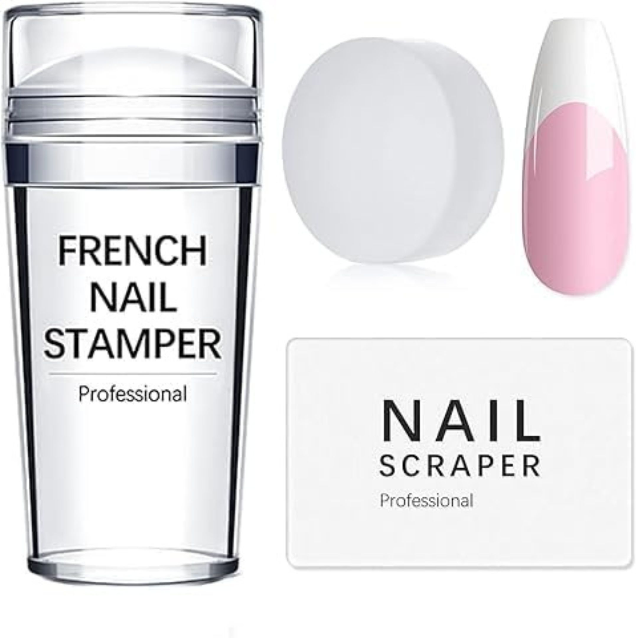 wricha Nail Art Stamper 100 Time Using Soft French Nail Stamper With Scraper-picture-9