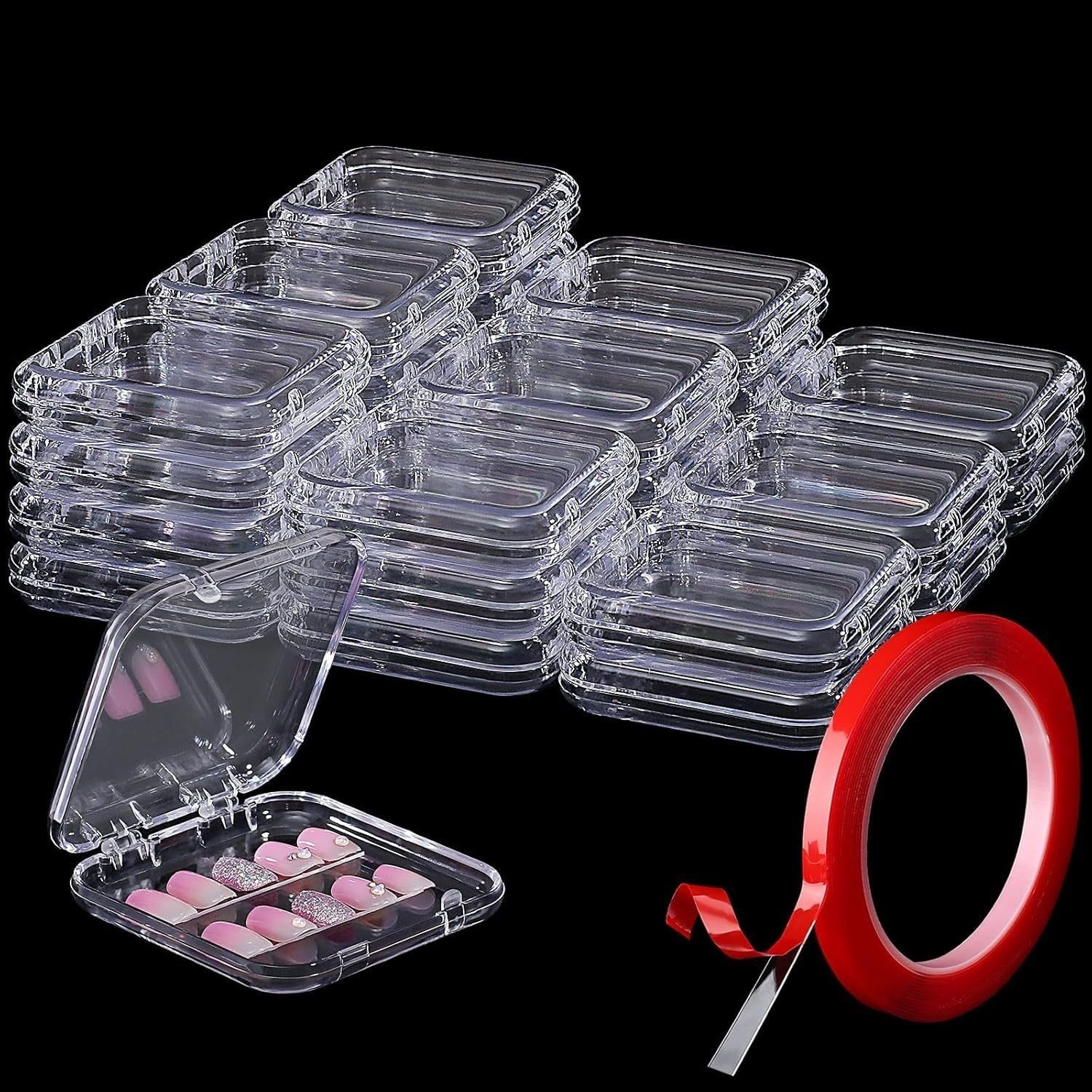 10 Pieces Press on Nail Storage Box Set with 5M Nail Tape-image-41