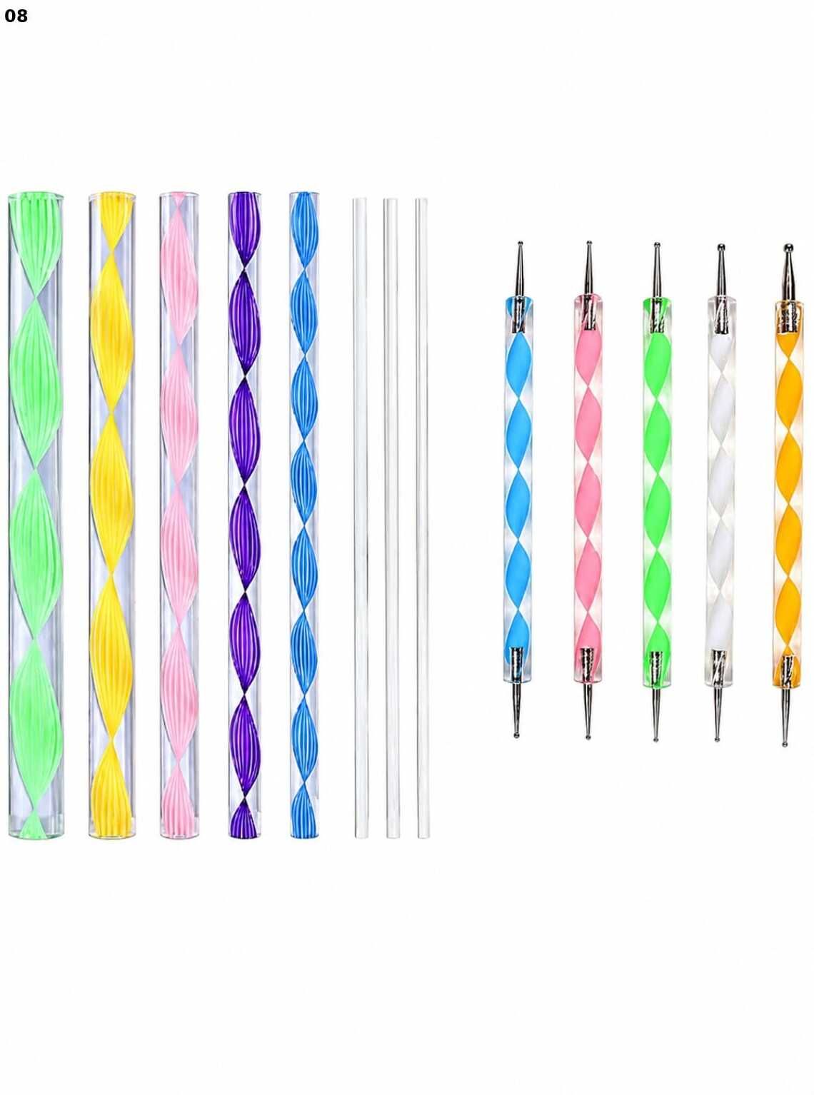 shivinaluxe Professional Nail Dotting Pen Set with Stainless Steel Ball Tips-picture-32