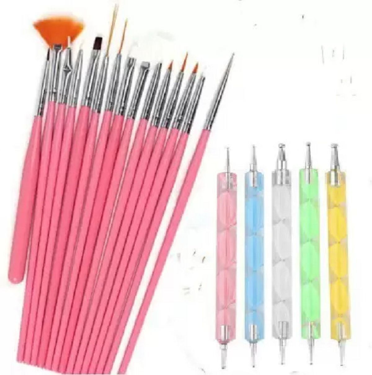 quitzel 20pcs Nail Art Design Dotting Painting Drawing UV Polish Brush Pen Tools Set Kit-picture-33