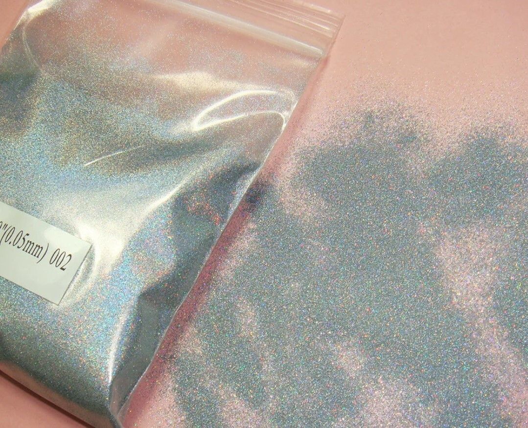 Silver Holographic Glitter Powder 0.08 – 50 Gram Pack | Ultra Craft, Nail Art.