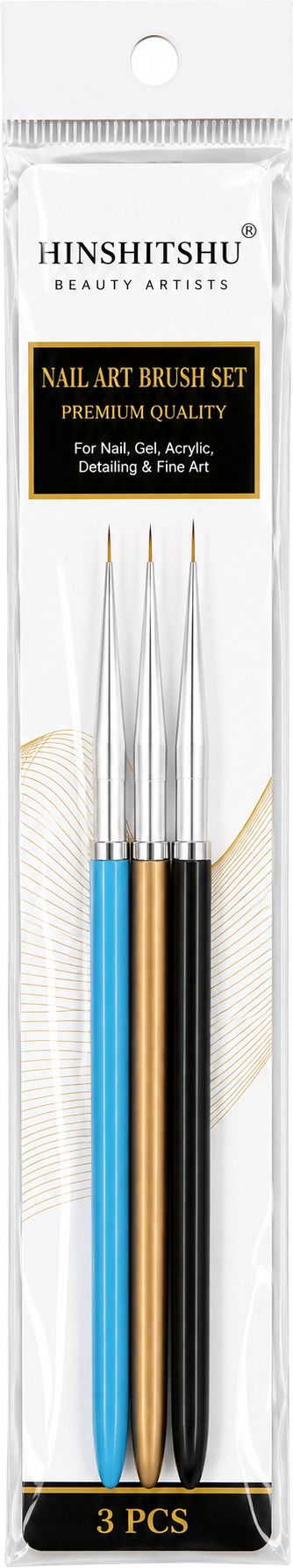 hinshitshu 3 PCS Nail Art Brush multicolour-picture-0